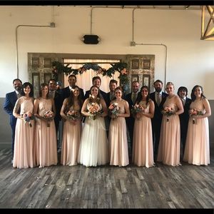 forever and always blush pink lace maxi dress